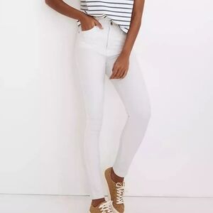 Madewell 10" High-Rise Skinny Jeans White Size 30